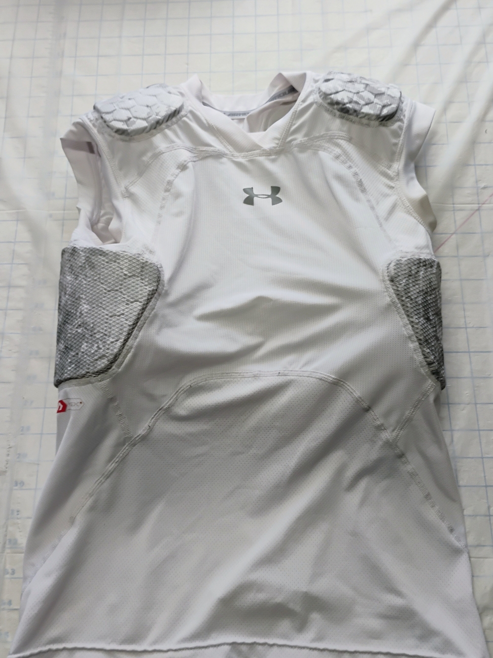 Under Armour White Padded Compression Football Shirt